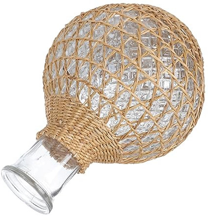 LIFKOME 1Stk Vase aus Rattanglas bürodeko büro Dekoration ziernieten vases Balkon dekorieren inneneinrichtung kalanchoe Longevity hochzeitsdeko einfach Blumentopf Knospe Ornamente Pflanze