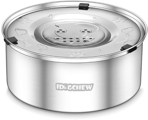 IDOGCHEW Water Bowl for Dog Non Spill 1L Pet Water Bowl for Dogs Large Capacity Slow Drink Splash Proof Floating Bowl Mess Free Non Slip for Vehicle Carried Dog Dogs Puppy 18x6.8 cm