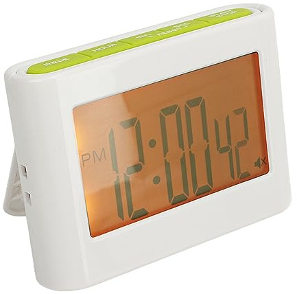 Temporizador de Cocina, Temporizador Electrónico, Alerta de Flash de Vibración de Sonido, Función Magnética del Reloj Trasero para el Trabajo (Gray) (Green)