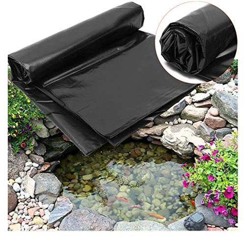 Teichfolien-Tuch, für den Garten, Fischteichfolien, weich und leicht zu Falten, für die Verschönerung von Fischteichen, Wasserfall, Pannenschutz (Farbe: Schwarz, Größe: 7,5 x 7,5 m
