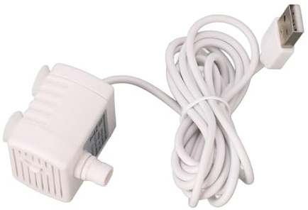 Pet Water Fountain Pump, USB Powered Ultra Quiet Mini Submersible Small Brushless for Pet Fountain, Aquarium Fish Tank, Pond, Hydroponics