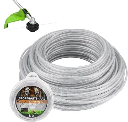 Hojalis Filo per Decespugliatore, 3mm x 45 Metri Filo Decespugliatore Acciaio, Filo Decespugliatore Professionale, Filo Tagliaerba, per Tagliabordi per Prati, Giardini, Marciapiedi, Passerelle