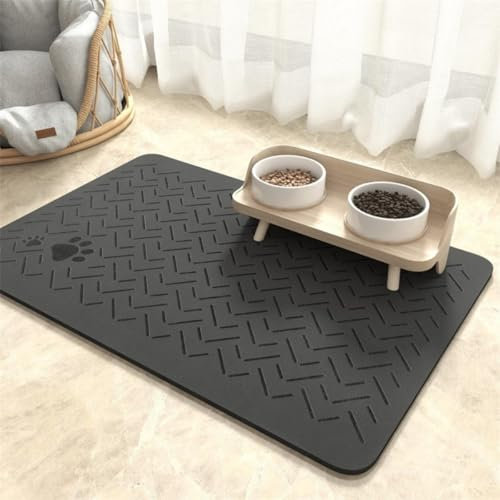 StüCke Hund Katze FüTterungsmatte Silikon Napfunterlage Haustier Futternapf Unterlage Wasserdichte Rutschfeste Katzen Hunde FüTterung Matte Tiernapf Mat Hundenapf Katzennapf (50x80cm,Farbe 4)
