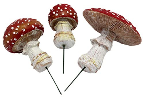 Milisten 3pièces Décorations Miniatures Champignon Résine Noctilucente Ornement Jardin Figurines Micro Paysage Décor Table Et Terrarium