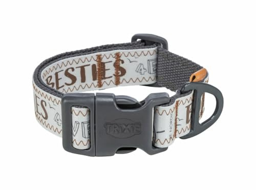 TRIXIE BE Nordic Halsband, extra breit, Größe M – L, Grau
