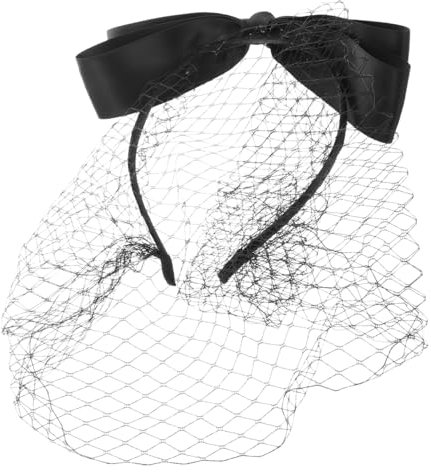 CALLARON Retro Veil Haarschmuck Mit Schleife Für Für Hochzeiten Bälle Teepartys Und Beerdigungen Fascinator-stirnband Mit Feinem Netzschleier
