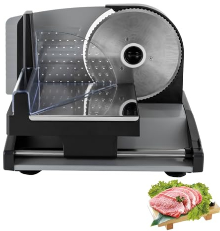 WUSILILU 200W Electric Meat Slicer,Food-grade Bread Slicing Machine w/7.5 Stainless Steel Blades,Adjustable Slice Thickness Cutter for Meat, Cheese, Bread,Vegetables