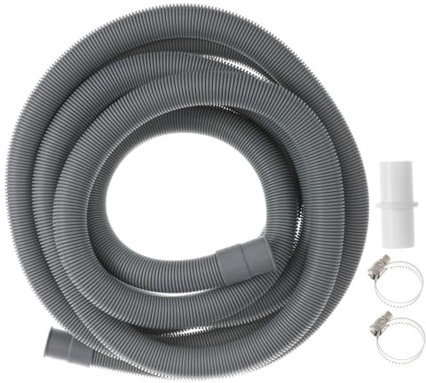 POPETPOP Washing Machine Extension Hose Long Flat Hose Clamp Lint Catcher for Laundry Room