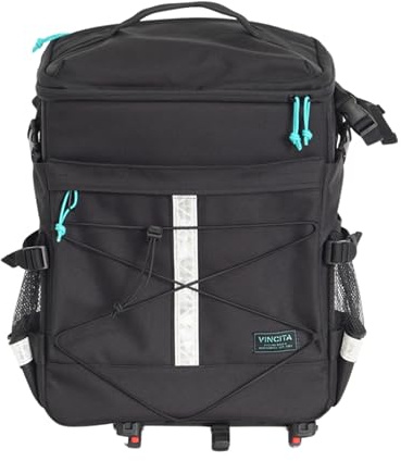 Vincita R&B Rackbag – Umwandelbare Gepäckträgertasche und Rucksack für Falträder, 16 Zoll Laptopfach, Regenschutz inklusive