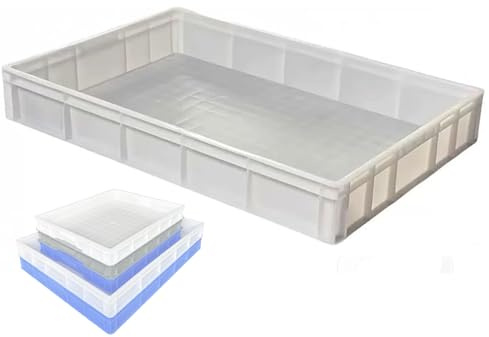 Bandeja de Plástico para Recoger Aceite, Bandeja Antigoteo, Apilable Multifuncional Moldeada de Una Pieza Para Mascotas, Juguetes y Herramientas.(White)