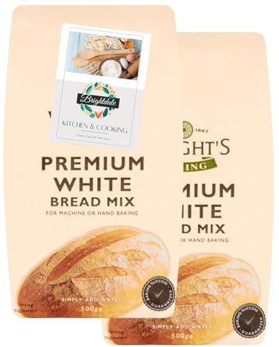 Bread Mix Bundle with Wrights Premium White Bread Mix 500g 2 Pack + Brightdale Kitchen Booklet