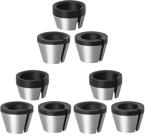 ieron Juego de 3 adaptadores de pinzas – Tuerca de portabrocas de acero al carbono de 6 mm/6,35 mm/8 mm para amoladora recta