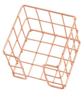 Iron Wire Note Block Holder Desk Notepads Holder Storage Box Memo Pad Holder Metal Note Box for Office