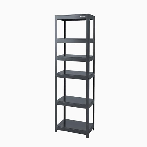 Jan Nowak Werkstattregal Metall schmal Schwerlastregal 6 Böden 50 kg pro Ebene Lagerregal platzsparend Garagenregal stabil Stahl verstellbar Stecksystem Keller Regal Anthracite