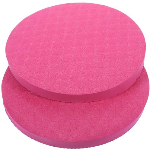 VORCOOL Yoga Knie Pad Dicke Runde Eco TPE Yoga Pad Komfort Pilates Workout Unterstützung für Hände Handgelenke Knie Ellenbogen Schultern (Rosa)