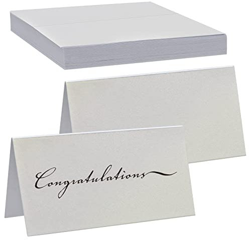 YOTINO 50 Pezzi Segnaposto Carta da Tavolo, Cartellini Bianchi per Matrimonio