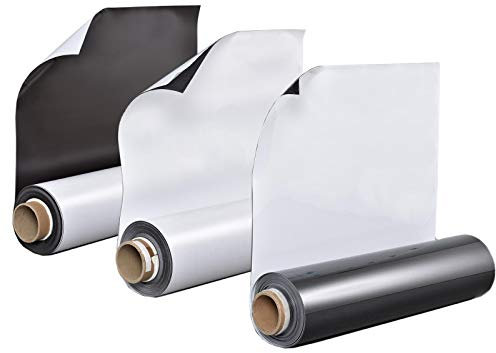 Smagtron Ferrofolie Selbstklebend, Klebefolie, Ideal Für Kühlschrank, Whiteboard, Pinnwand, Magnetische Basisfläche - Weiße Folie Selbstklebend, Matt Weiß, 120x100cm - Einfach zu Montie