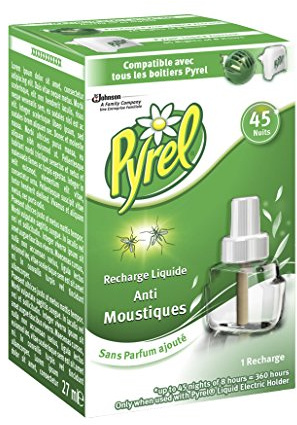 Pyrel Refill for Electric Liquid Diffuser, Mosquito Repellent, 45 Nights, Insecticide