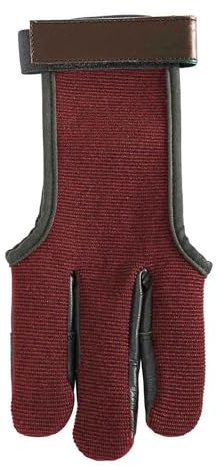 by Beier Germany Schießhandschuh Burgund Baumwolle & Leder