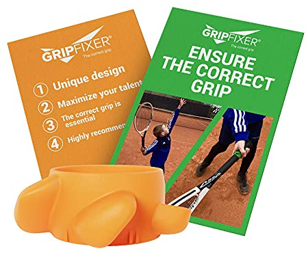 GRIPFIXER Tennis Grip Trainer (medium storlek, vänster hand) – tennisträningsutrustning – grepphjälpmedel