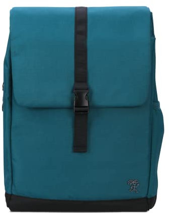 FUCHS & REBELL® Rucksack MATS –Durchdacht & Nachhaltig – Daypack mit Laptopfach & Anti Diebstahl Tasche fürs Büro, Uni, Schule & Ausflüge – 15 L (petrolblau)