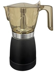 COOK, PREP, EAT Caffettiera elettrica cubana, moka italiana, 3 o 6 tazze, moka portatile, Cafetera Electrica Greca, Cafe Cubano, (nero)