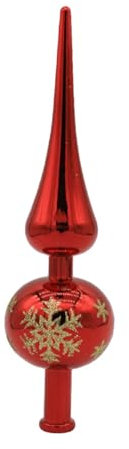 harayaa Weihnachtsbaumspitze, Dekoration, Langlebige Verzierung, Weihnachtsbaumspitze, Stern, Geschenk für Feiertage auf Dem Bauernhof, Rot