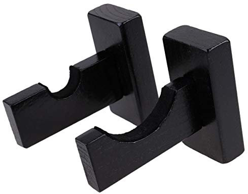2 Stück Baseballschläger-Display-Rack, Baseballschläger-Wandhalter, Bambus-Wandhalterung, Aufhänger for Softballschläger, Hockeyschläger, Baseballschläger/520/2218 ( Color : Black , Size : 11 x 9 x 4.