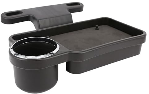 Car Back Seat Organizer Foldable Black Cup Holder Portable Rear Seat Table Tray Headrest Food Tray for Cars