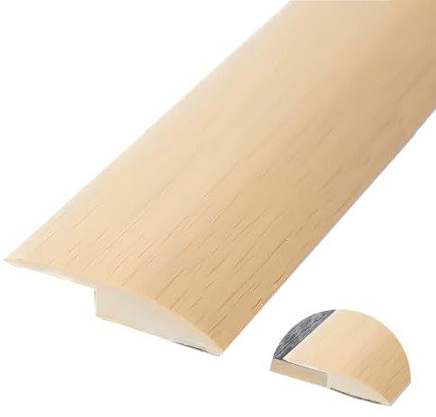 Selbstklebend Schwellenstreifen 1.0/2.0/3.0 m, Vinyl Wasserdicht Abdeckleiste, Boden&Teppich Laminat ÜBergangsprofil für SchwellenüBergänge von 3.0/5.0 mm HöHe(Maple,5.0mm x 2.0m)