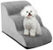 QWORK® Escaleras para Perros y Mascotas 60x40x40cm - 3 Escalones Lavables de Espuma Viscoelástica para Perros Pequeños, Medianos, Mayores y Gatos