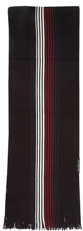Tommy Hilfiger Wool Scarf Raschelle Striped Black One Size