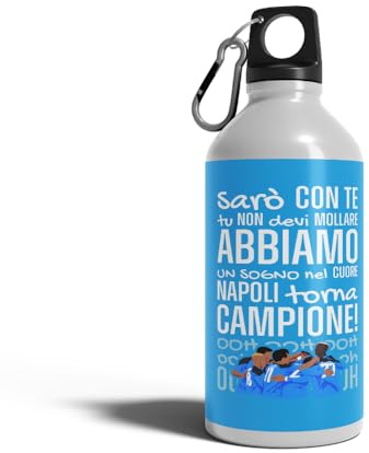 Borraccia Termica Tifoso Napoli Napoletano Misura 23x11 in Ceramica Sublimatica (Sarò Con Te)