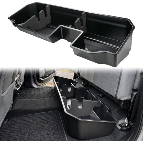MAXDOM Under Seat Storage Fit for (2019-2026) Chevy Silverado 1500 / GMC Sierra 1500 (2020-2026) 2500HD 3500HD | Double & Crew Cab Rear Underseat Organizer Box