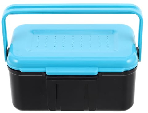 Abaodam Portable Fishing Bait Box with Clip Waist Hanging Worm Container Multifunctional Live Bait Holder for Fishing Tackle Storage Organizer