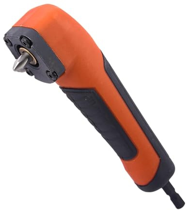Right Angle Drill Bit Corner Adapter, Right Angle Impact Driver Extension Screwdriver Repair 90 Degree Corner Device ABS Handle Electric Screwdriver Socket Holder Drill Attachment(Orange)