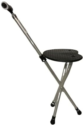 Bastón plegable portátil con linterna incorporada, soporta hasta 200 kg, altura ajustable para actividades al aire libre