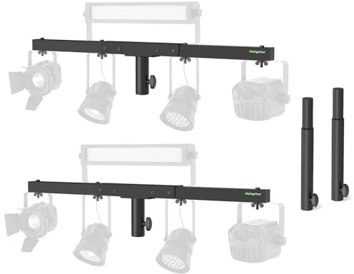 NiuNyuNeu DJ Light Stand T-Bar Extension Cross Bar with 14.5 Extended Pole Mount for Par Light Stage Stand Tripod, Set of 2
