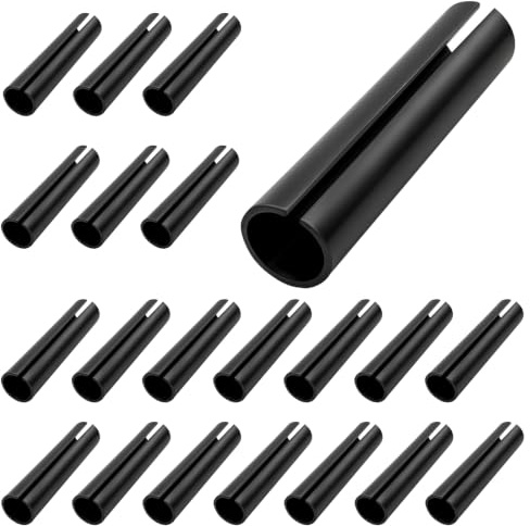 MOERAE 20 Stück Abriebschutz Set für Fahrrad Gepäckträger, Fahrrad Rahmenschutz, für Haken Von Fahrradtaschen Ø10/12mm, Schutz Vor Abrieb Am Beschichteten Gepäckträger (Schwarz)