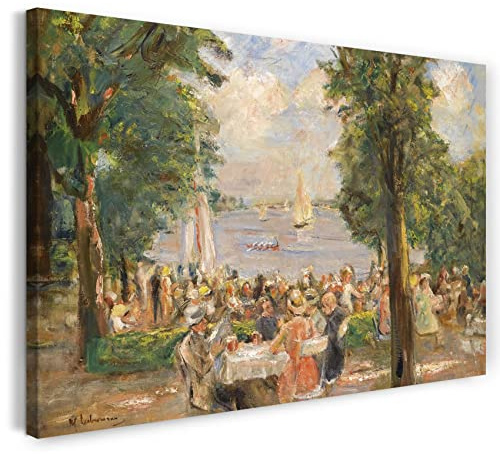 Leinwand (80x60cm): Max Liebermann - Biergarten nahe Wannsee