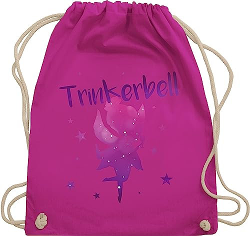 Turnbeutel Rucksack - JGA Junggesellenabschied Frauen - Trinkerbell I Alkohol Fee Trinkerbelle I Trinker Bell Fee - Unisize - Fuchsia - taschen karneval schwarz brauttaschen bachelorette party feen