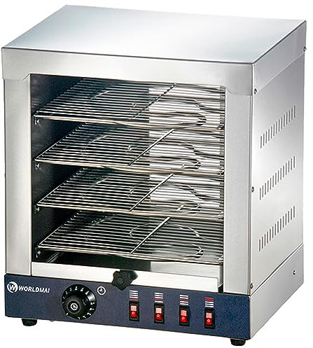 MBH - Forno paellero elettrico professionale INOX, 4 piani, paella, pizza, panini, bar e ristorante.