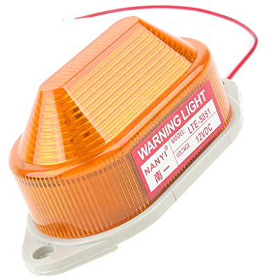 SDENSHI 12V Gyrophare Balise de Signalisation Lumineuse LED Lampe d'Avertissement Clignotant Eclairage d'urgence Voiture Jaune