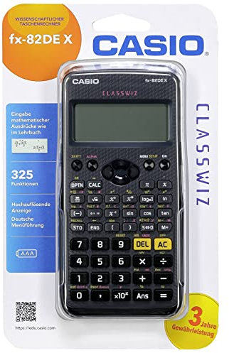 Casio FX-82DEX Schulrechner Schwarz Display (Stellen): 12 batteriebetrieben (B x H x T) 77 x 14 x 166 mm