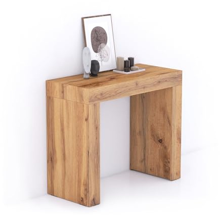 MOBILI FIVER, Consola de Entrada Evolution 90x40, Madera Rustica, Made In Italy