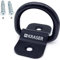 KRASER KR802 Ancrage Sécurité Sol et Mur, Anneau Basculant ø14, Tout Acier Compact Résistant avec Attaches Vis Bouchons Expansifs, Fixation Antivol Moto Garage Parking Vélo Remorque, Fix Bloque Ancre