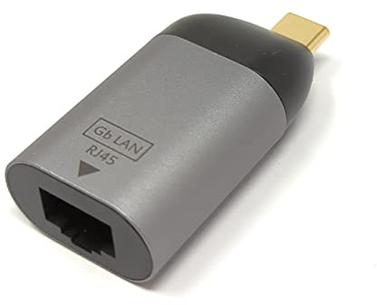 System-S Adaptateur LAN RJ45 Femelle vers USB 3.1 Type C mâle câble Gris