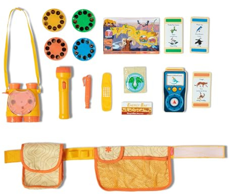 Melissa & Doug Grand Canyon National Park Hiking Gear Play Set with Photo Disk Viewer Kids Pretend Play Hiking Gear, Children's Belt and Binoculars for Girls and Boys Ages 3+ - FSC-Cer