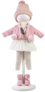 Llorens Puppenkleidung für 35cm Puppen, Kleiderset Tütü weiß, Puppenzubehör, 1095358
