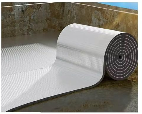 Tapis d'isolation insonorisant thermique ， Tapis isolant en caoutchouc multifonctionnel, tapis isolant auto-adhésif à cellules fermées, isolation phonique, Insul-Roll ( Color : 10mm(THK) , Size : 1*8M